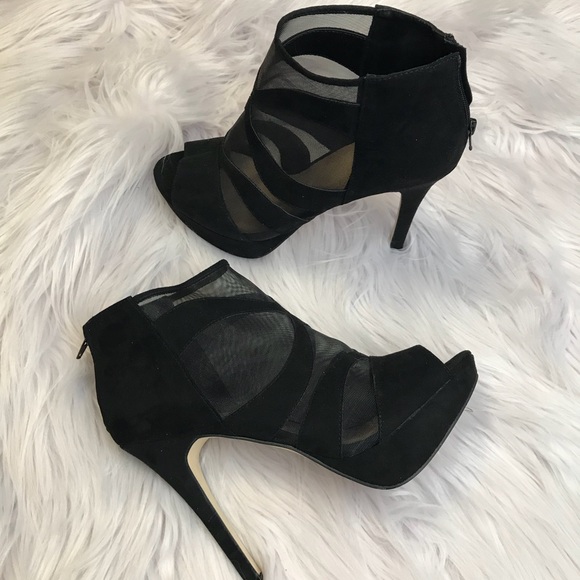 Abireri Bootie Black suede and mesh heel - Picture 2 of 7